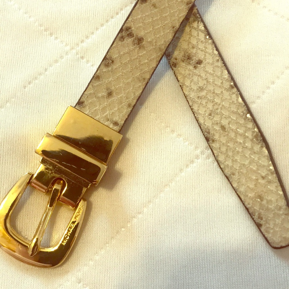Michael kors snake skin belt